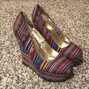 Mossimo Patterned Platform Wedges